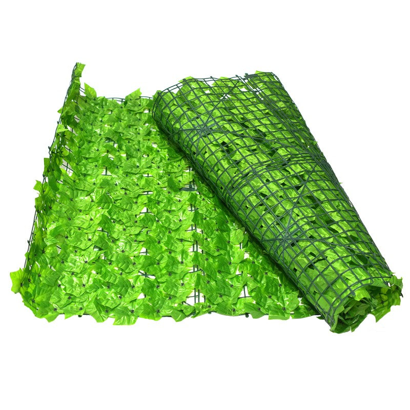 Plasă tip iederă pentru gard, terasă sau balcon din frunze artificiale, verde deschis ❘ D5569 ❘ D4960 ❘ D4957 ❘ D4959 -GardArtificial