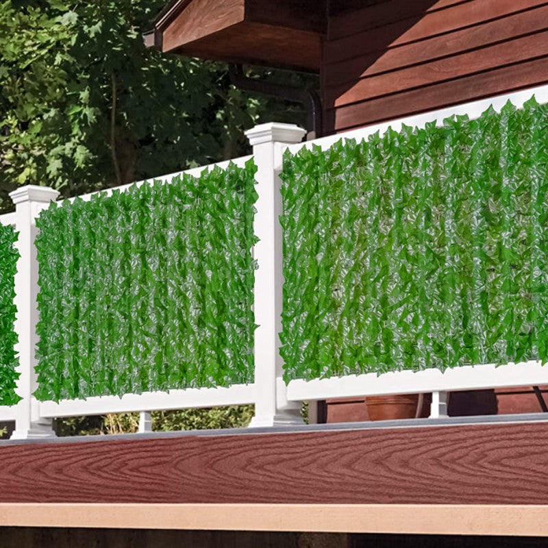 Plasă tip iederă pentru gard, terasă sau balcon din frunze artificiale, verde deschis ❘ D5569 ❘ D4960 ❘ D4957 ❘ D4959 -GardArtificial