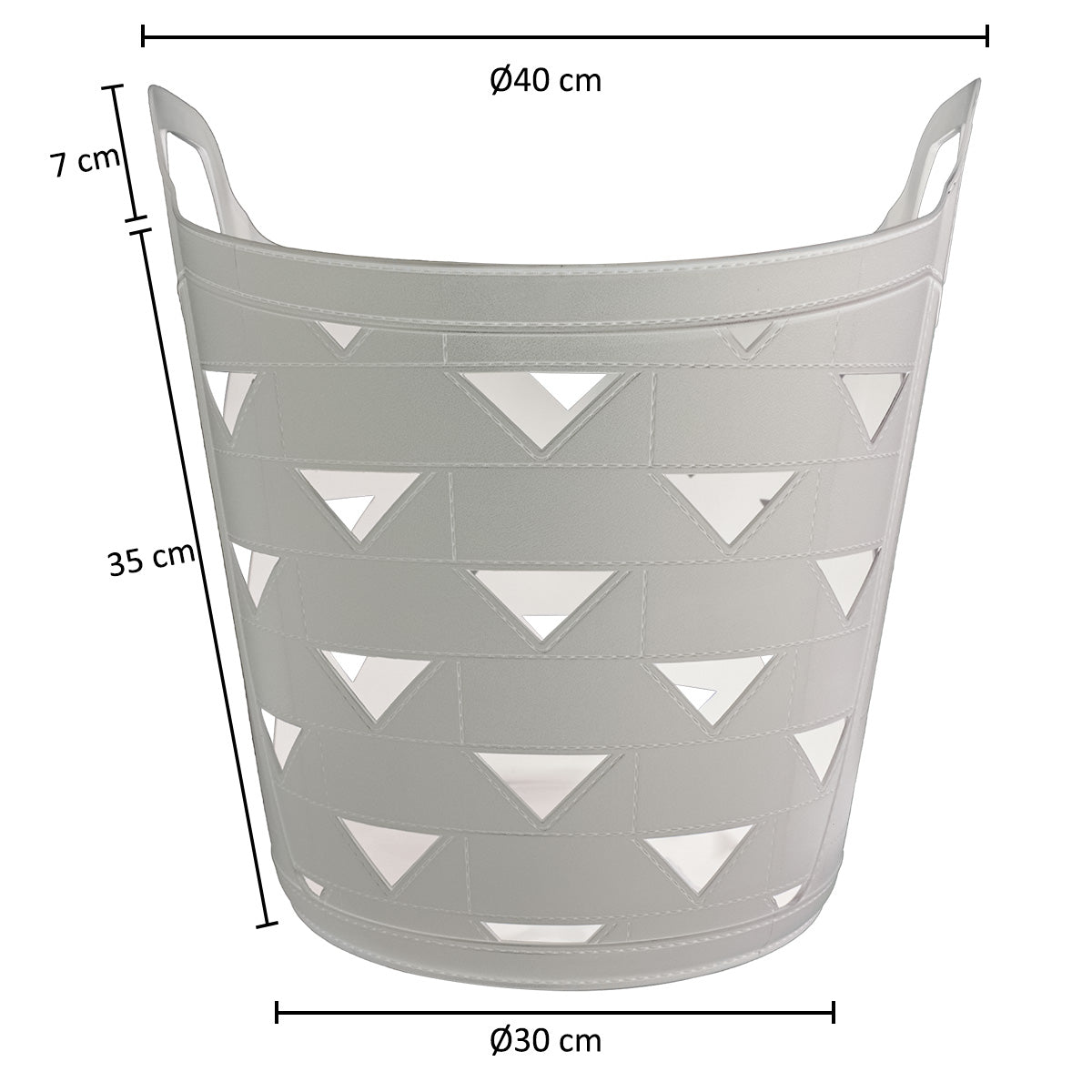 Cos de rufe, material flexibil, Naimeed D5327, 35L, Alb