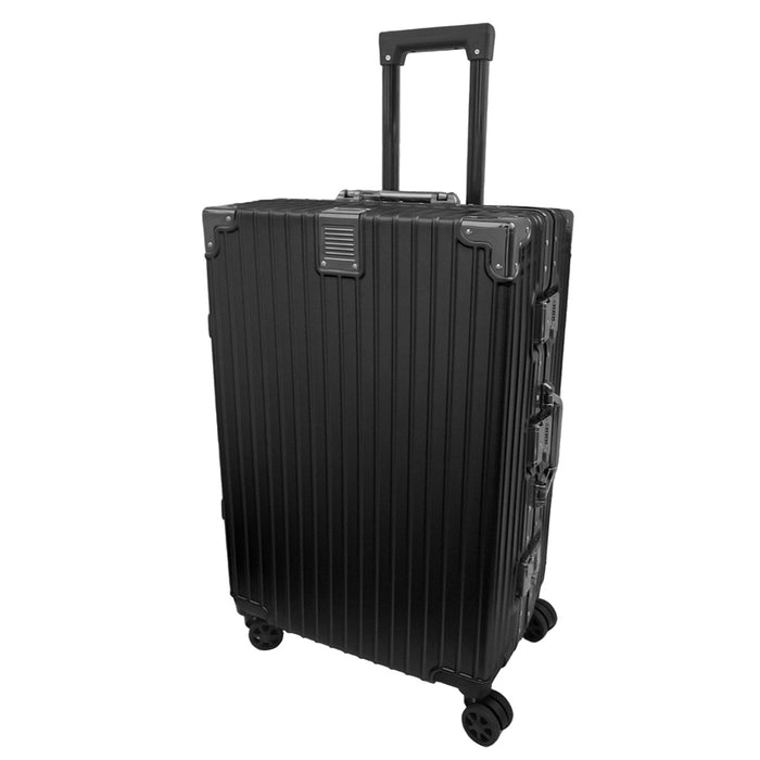 Troler, bagaj de cala, Naimeed D5397L, Premium Voyage, 4 roti duble 360 grade, ABS, inchidere cifru, Negru, 50x33x77cm
