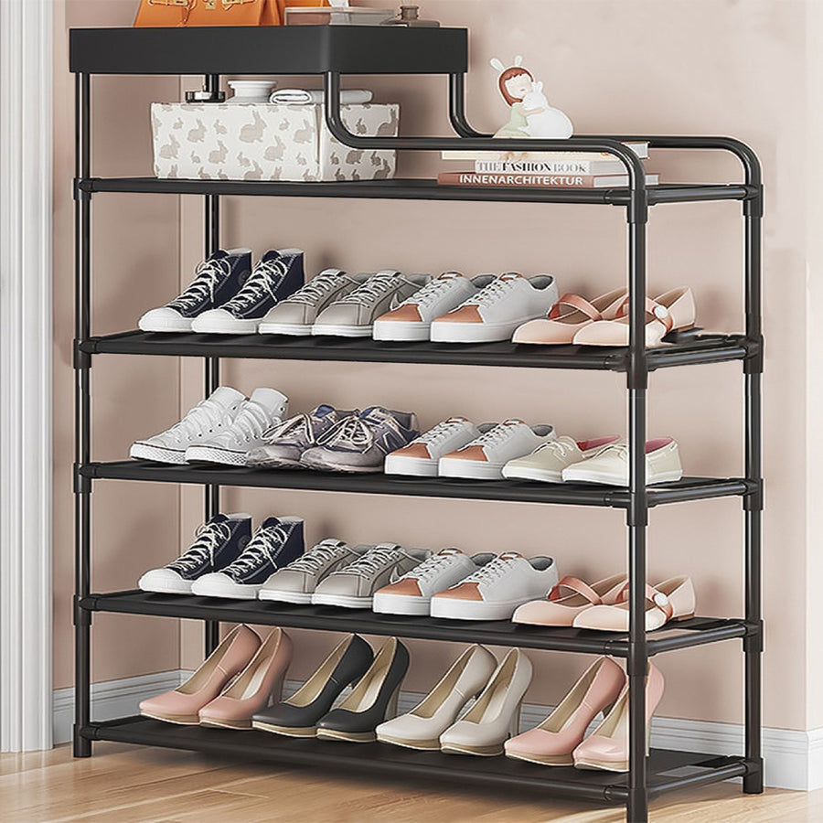 Pantofar cu rafturi și poliță multifuncțională - depozitare practică, design elegant ❘ D5550