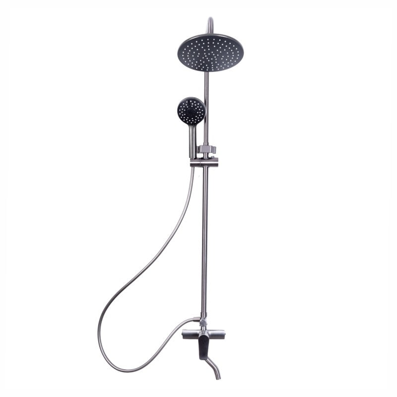 Coloană de Duș, cu Pară Fixă și Pară Mobilă, 3 Funcții, Oțel Inoxidabil, Argintiu ❘ D6136