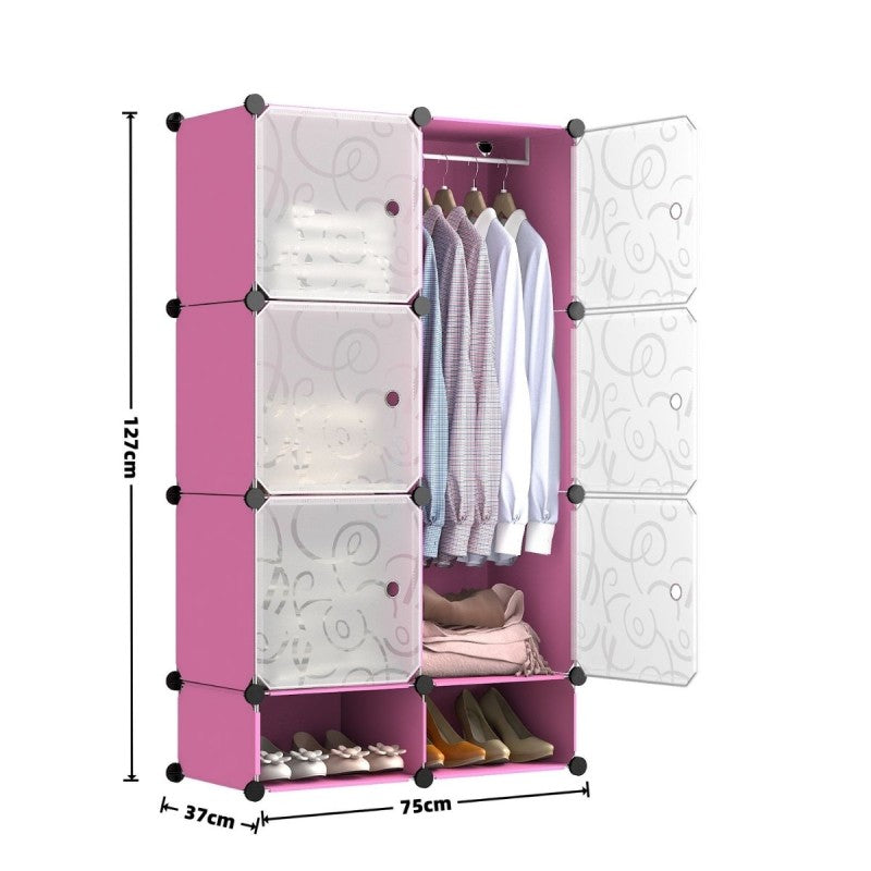 Dulap Modular, 6 Uși, Naimeed, 127x75x37 cm, Multiple Culori