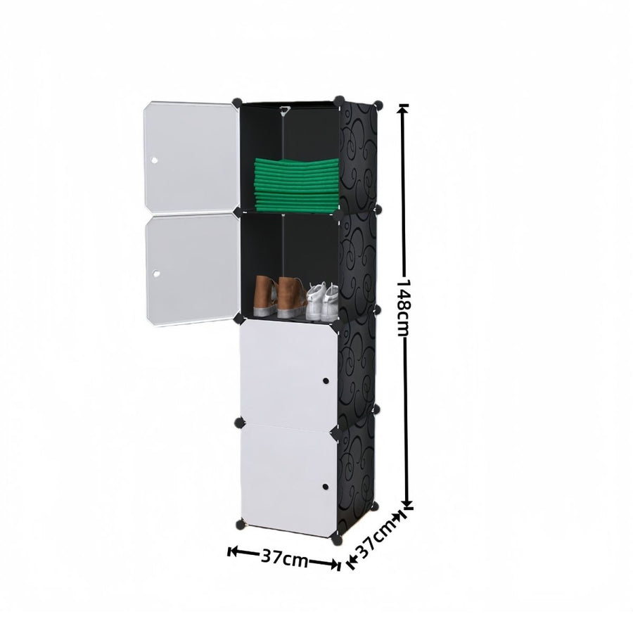 Dulap/Pantofar Modular, 4 uși, 37x37x148cm, Naimeed | D7921/D7920/D7919