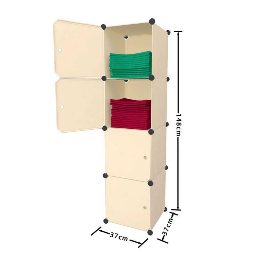 Dulap/Pantofar Modular, 4 uși, 37x37x148cm, Naimeed | D7921/D7920/D7919