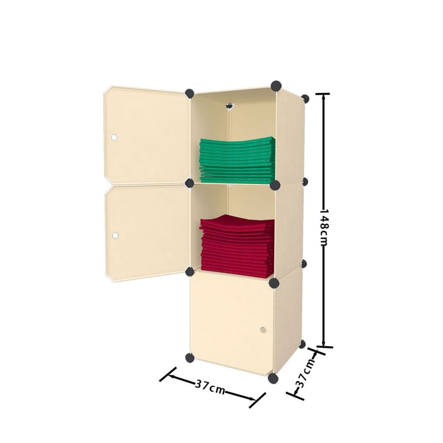 Dulap/Pantofar Modular, 3 usi, 37x37x110cm, Naimeed | D7922 | D7923 | D7924