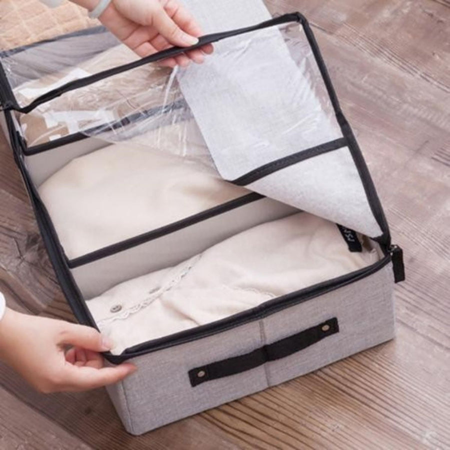 Organizator depozitare multifunctional, cu fereastră vizibilă, închidere cu fermoar si compartimentare adjustabila, Naimeed | Diverse modele