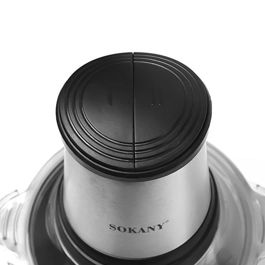 Tocator electric Sokany SK-7002A, 700 W, 4 lame din otel inoxidabil de inalta calitate, 2L, recipient din Inox, Negru | SK-7002A