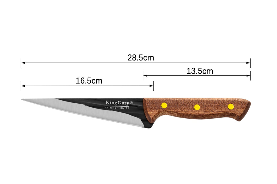 Pachet 2 Cuțite: Cuțit pentru Feliat 16.5 cm + Satâr cu Mâner de Lemn 21 cm ❘ D7794 + D7791