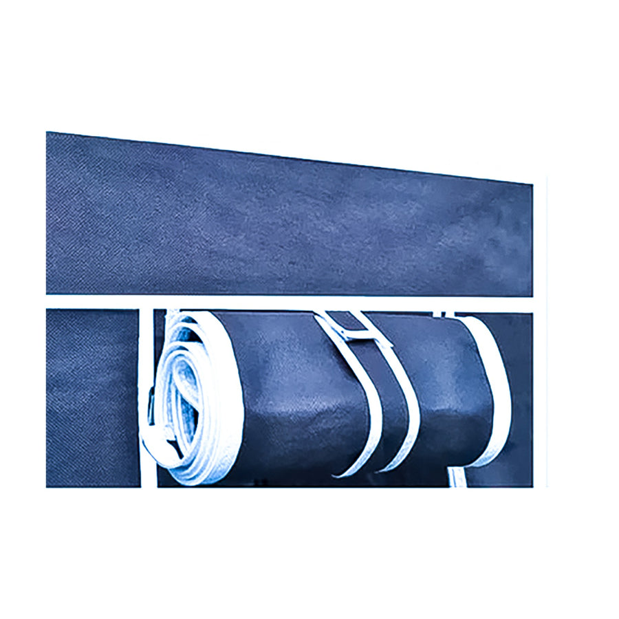 Dulap textil, 5 Compartimente, 175x110x45 cm, Maro/Albastru/Negru ❘ D9