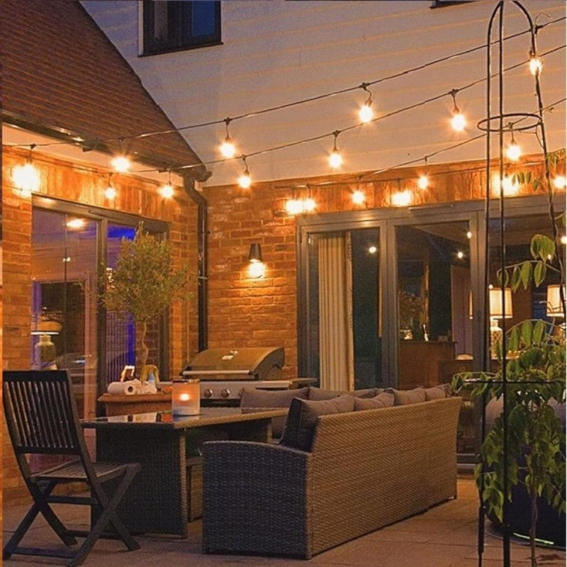 Pachet: 2 + 1 Gratis Ghirlandă Luminoasă, Decorativă, Interconectabilă, 5m, 10 Becuri LED, Lumina Albă Caldă ❘ Naimeed D6104