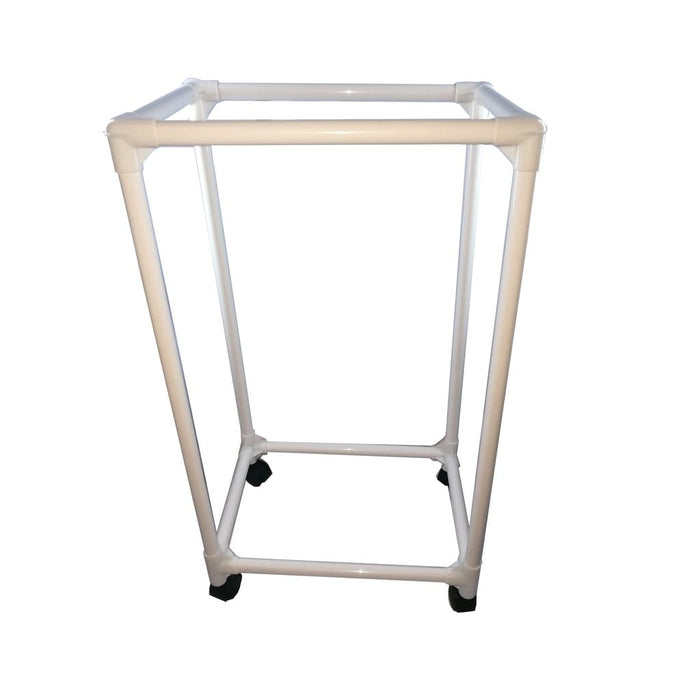 Cos pentru rufe din plastic cu roti, capacitate 60L, Naimeed D2402, culoare Alb, 70x40x30 cm