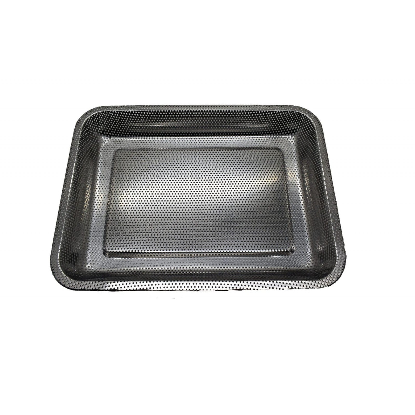 Set: Tava perforata 32 * 22 * 4.6 cm + Perie Pentru Vase,  Alb/Gri deschis | D3162 + D5307