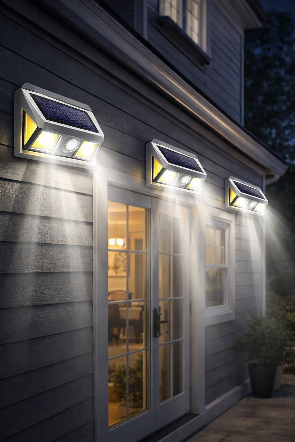 Lampă Solară, cu Senzor de Mișcare, Lumină LED, Acumulator, COB 78 LED-uri  ❘ D4358