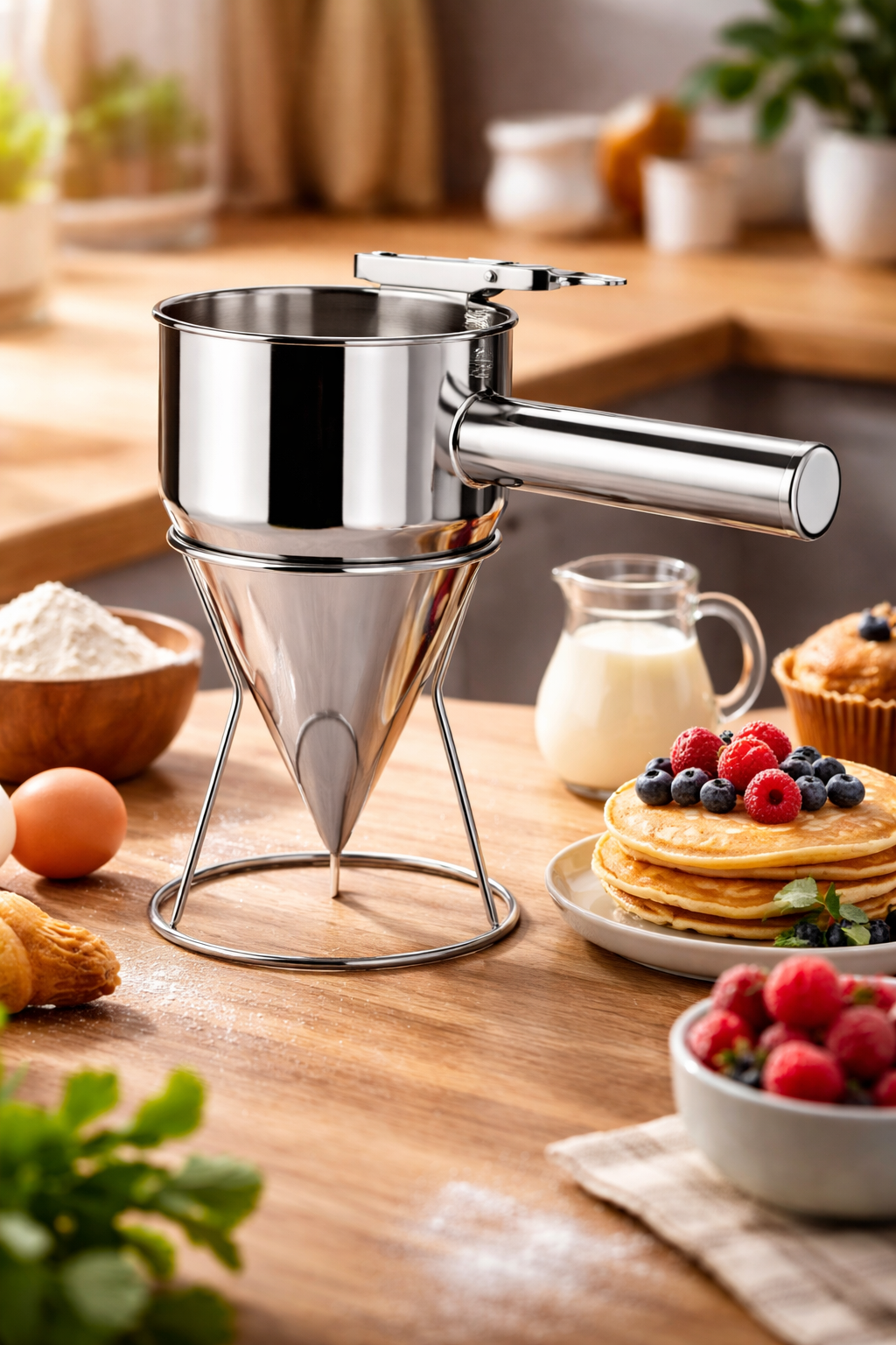 Dozator pentru Aluat și Topping, din Inox, cu Suport ❘ D5575