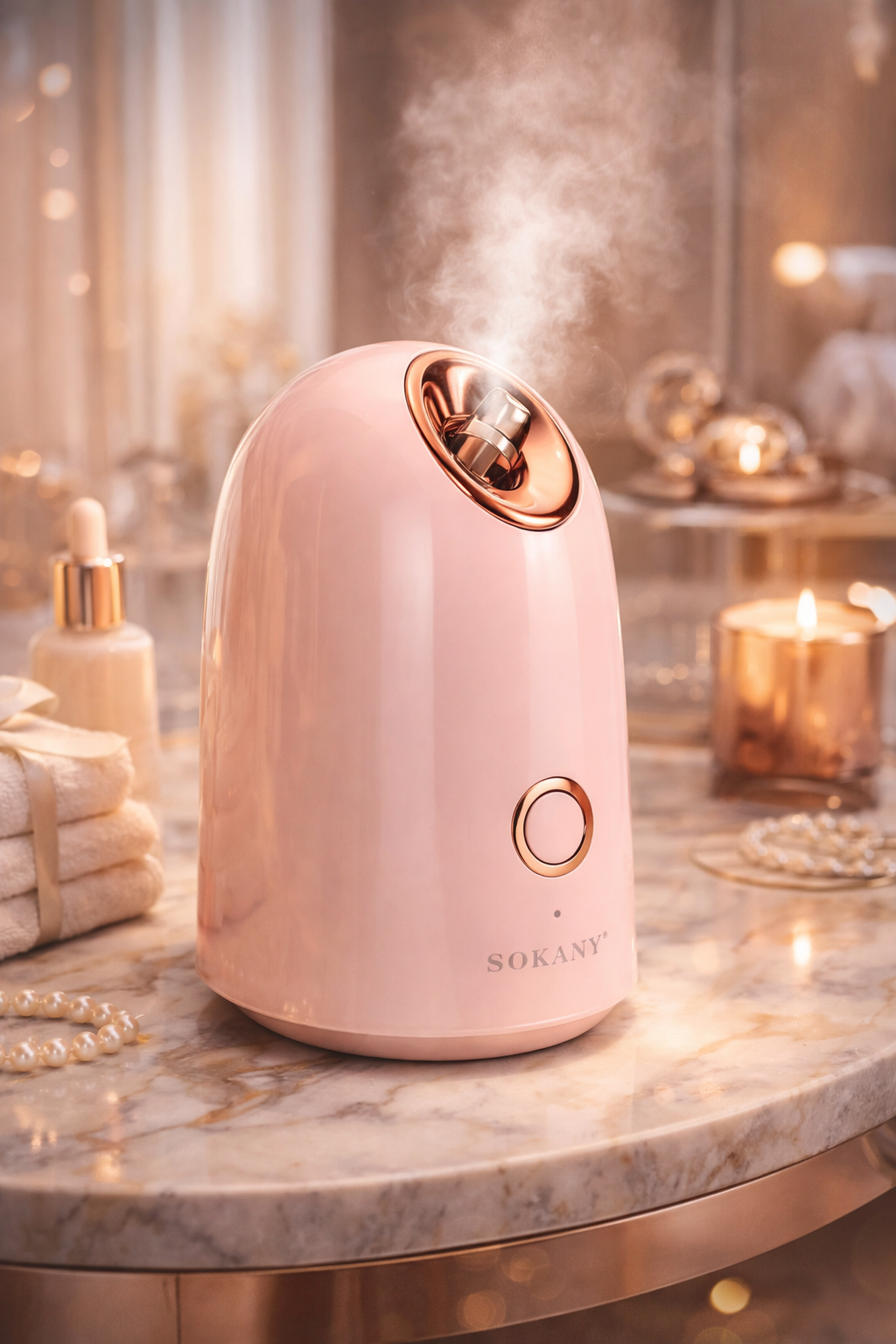 Saună Facială cu Ionizare, 280W, Deschidere Pori, Curățare Ten, Pulverizator Aburi, Diverse Culori ❘ SK-6880