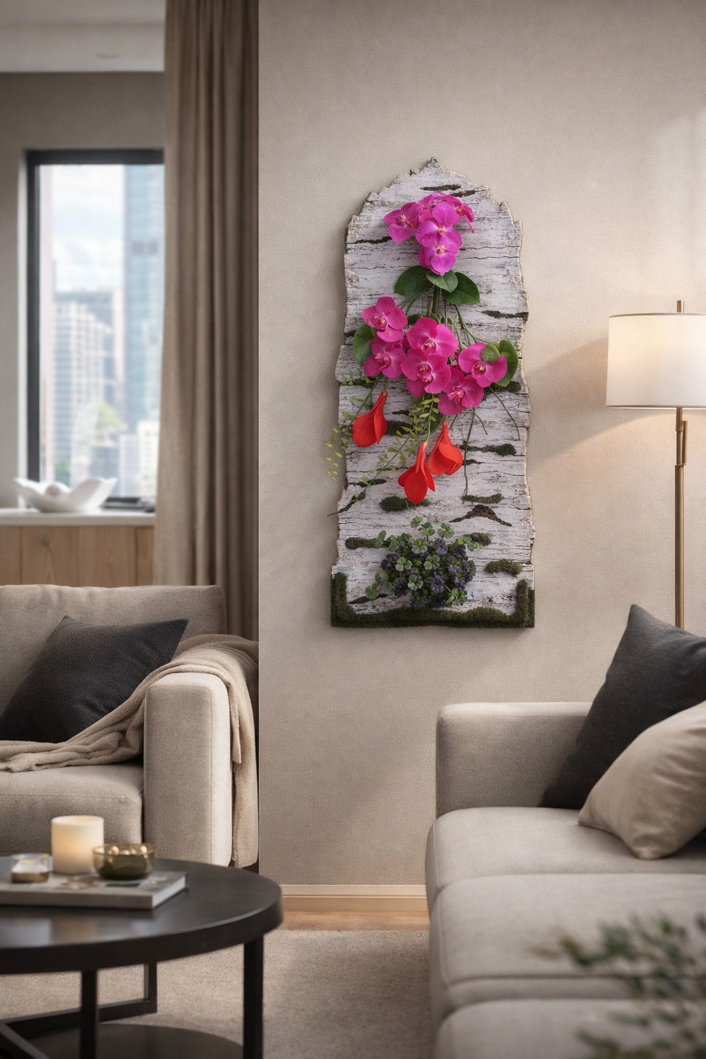 Aranjament Flori Artificiale, 70 cm, diverse culori ❘ D1103a / D1103c / D1103o