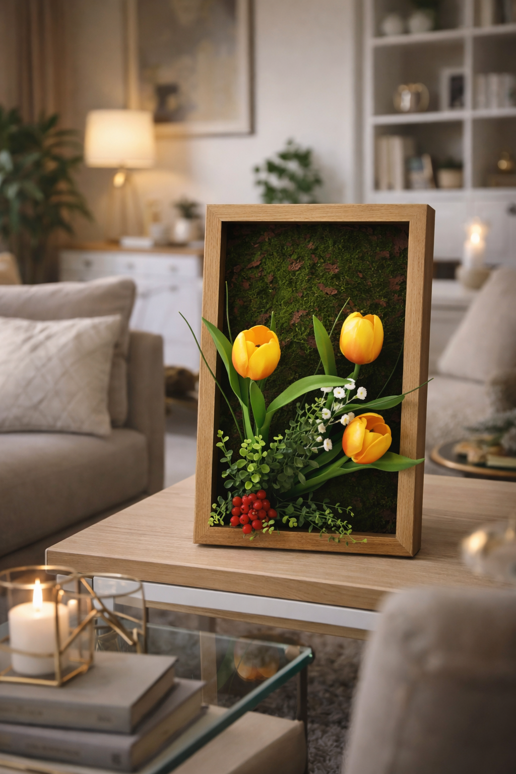 Pachet: 2 x Aranjament Flori Artificiale, 40 x 24 cm, diverse culori ❘ D1102a / D1102b / D1102c
