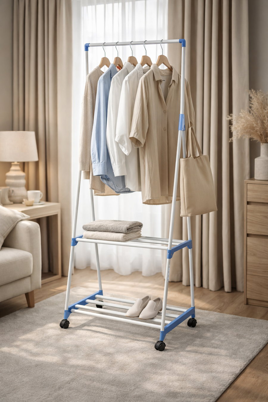 Organizator Haine, Mobil, 2 Polițe, Alb ❘ D4833
