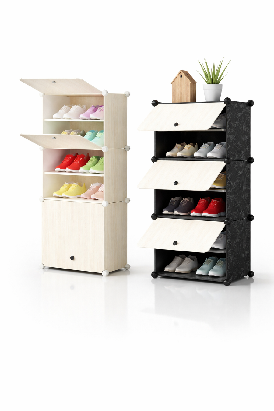 Pantofar Modular, 6 Compartimente - Rezistent, Încăpător, Ușor de Montat, Multiple Modele ❘ D2660L/D2660N