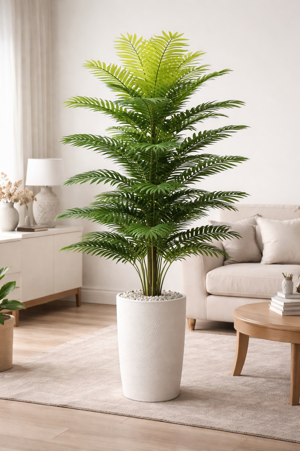 Plantă Artificială Palmier Areca, fără Ghiveci, 36 frunze,  150 cm înălțime ❘ D4257