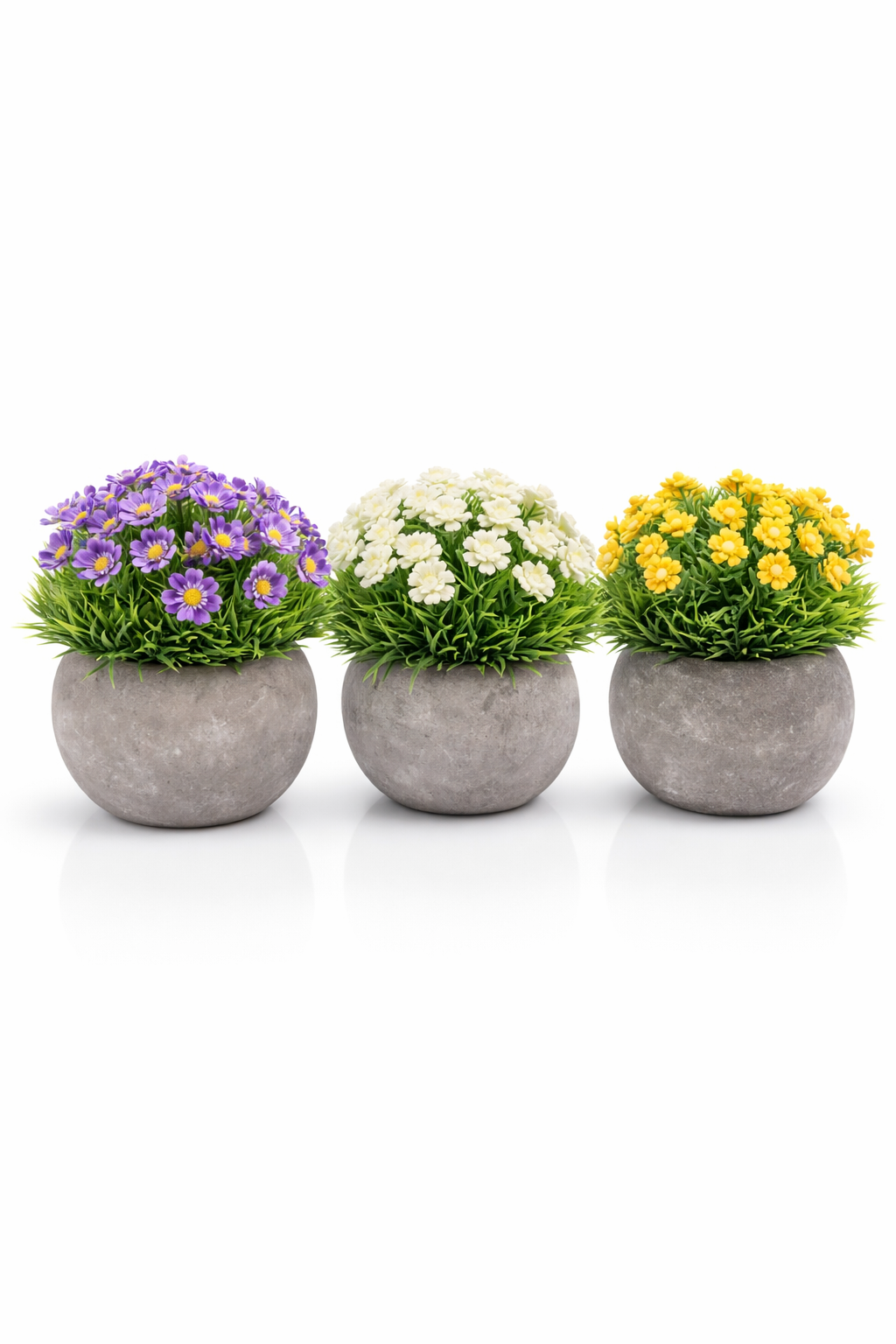 Pachet: 3 x Plante Artificiale, 12 x 10 cm, Verde ❘ D6928 / D6929 / D6930