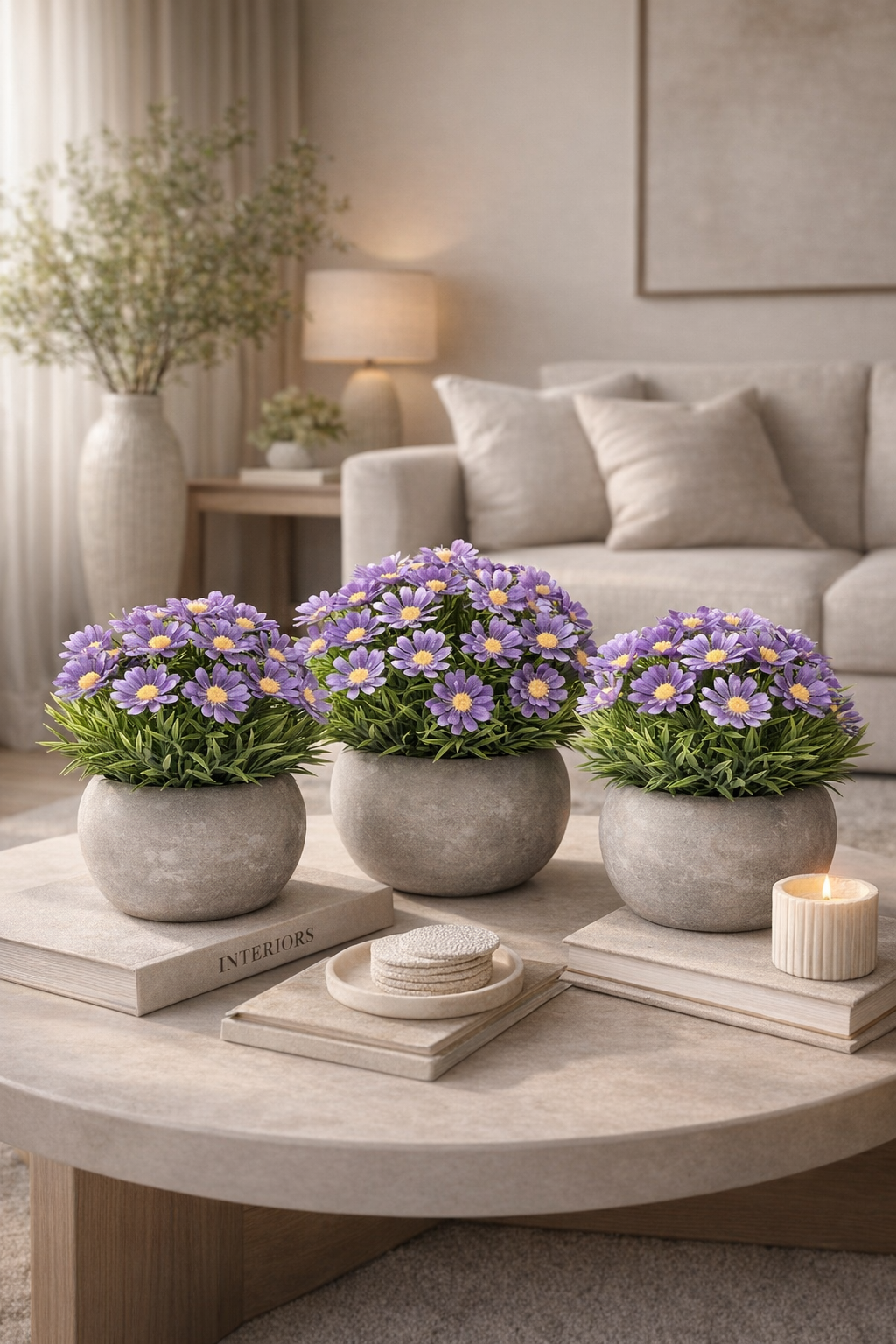 Pachet: 3 x Plante Artificiale, 12 x 10 cm, Verde ❘ D6928 / D6929 / D6930