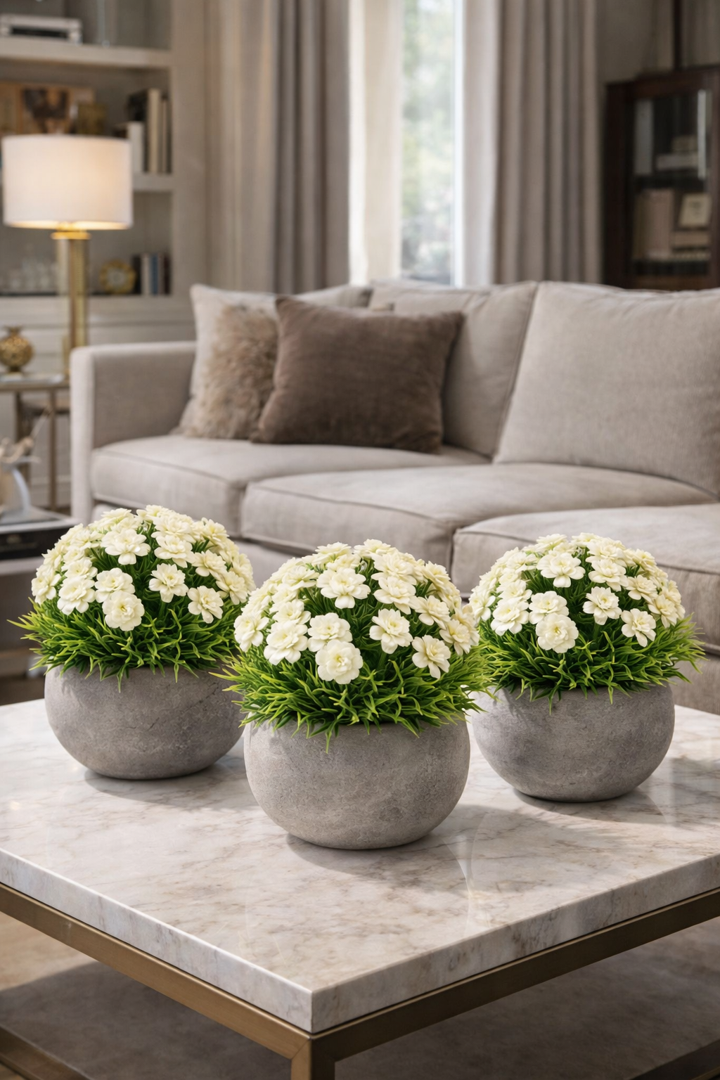 Pachet: 3 x Plante Artificiale, 12 x 10 cm, Verde ❘ D6928 / D6929 / D6930