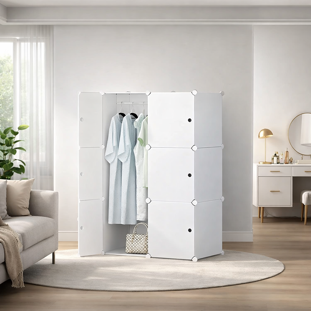 Dulap Modular, 6 Usi, 110x75x37cm, Alb ❘  D7152