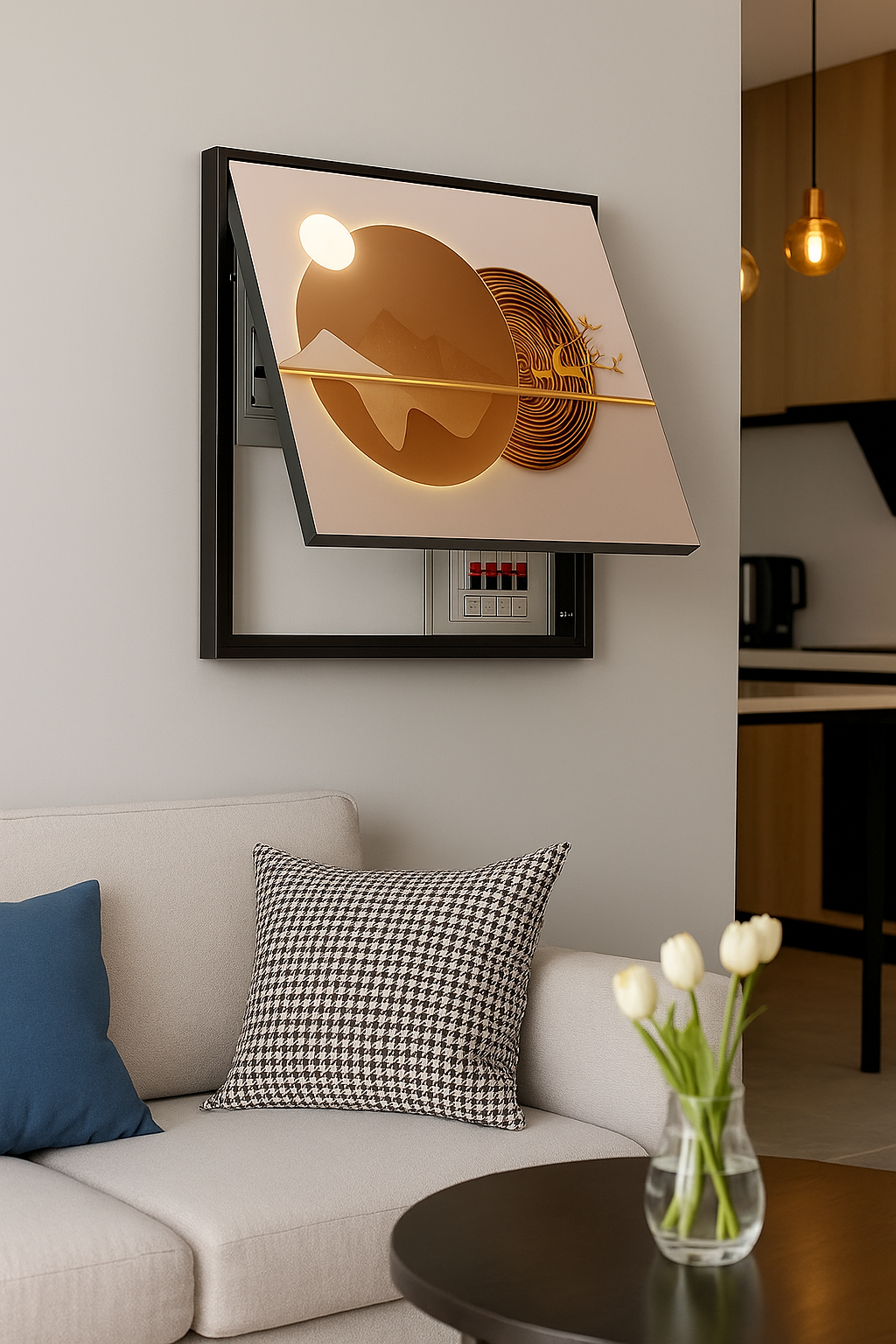 Capac Tablou pentru Contor Electric, Mascare Tablou Electric, Design Modern si Elegant ❘ Diverse Modele