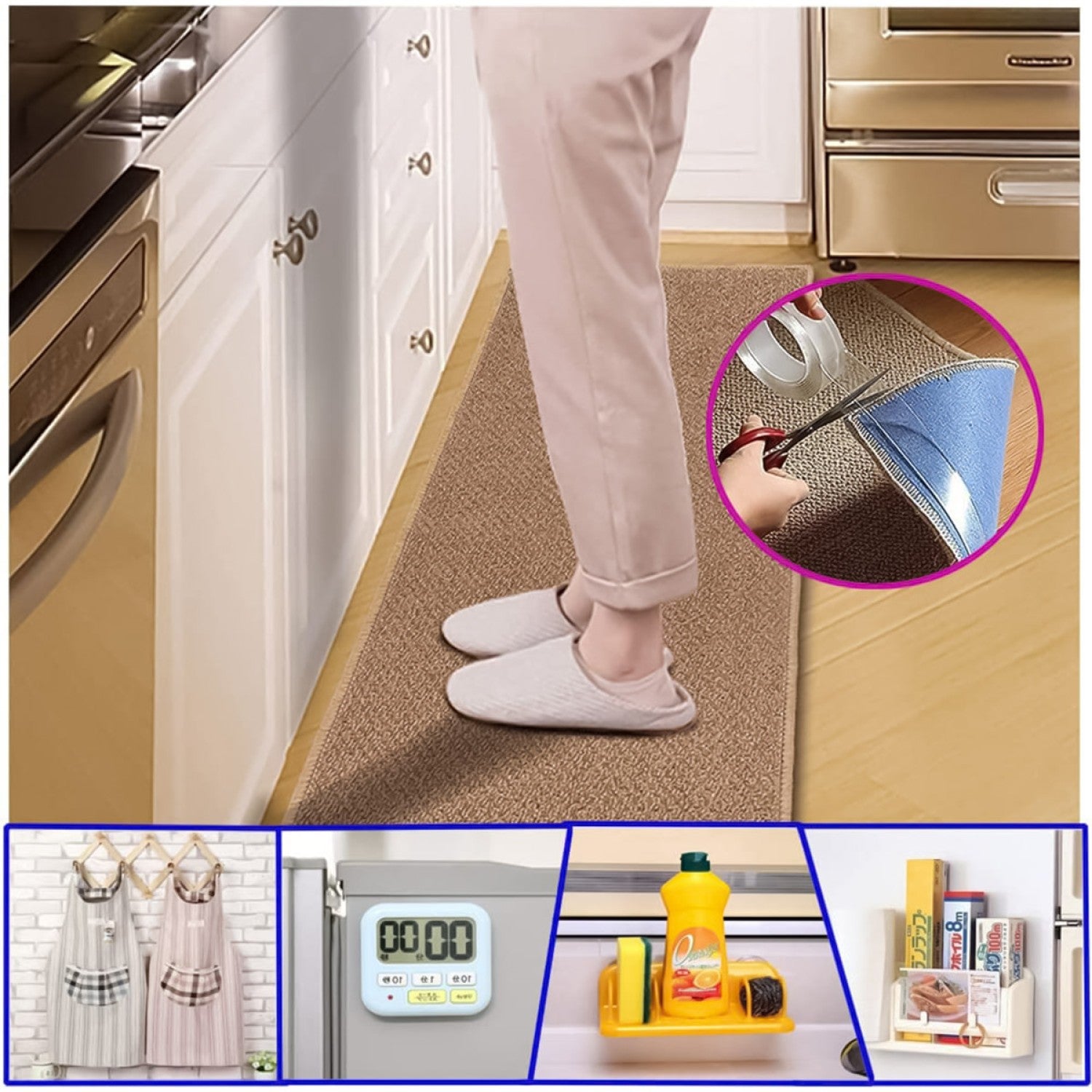 Set 3 x Bandă dublu adezivă din silicon, rezistentă la apă, transparentă, lățime 3 cm, lungime 2 m ❘ D4516