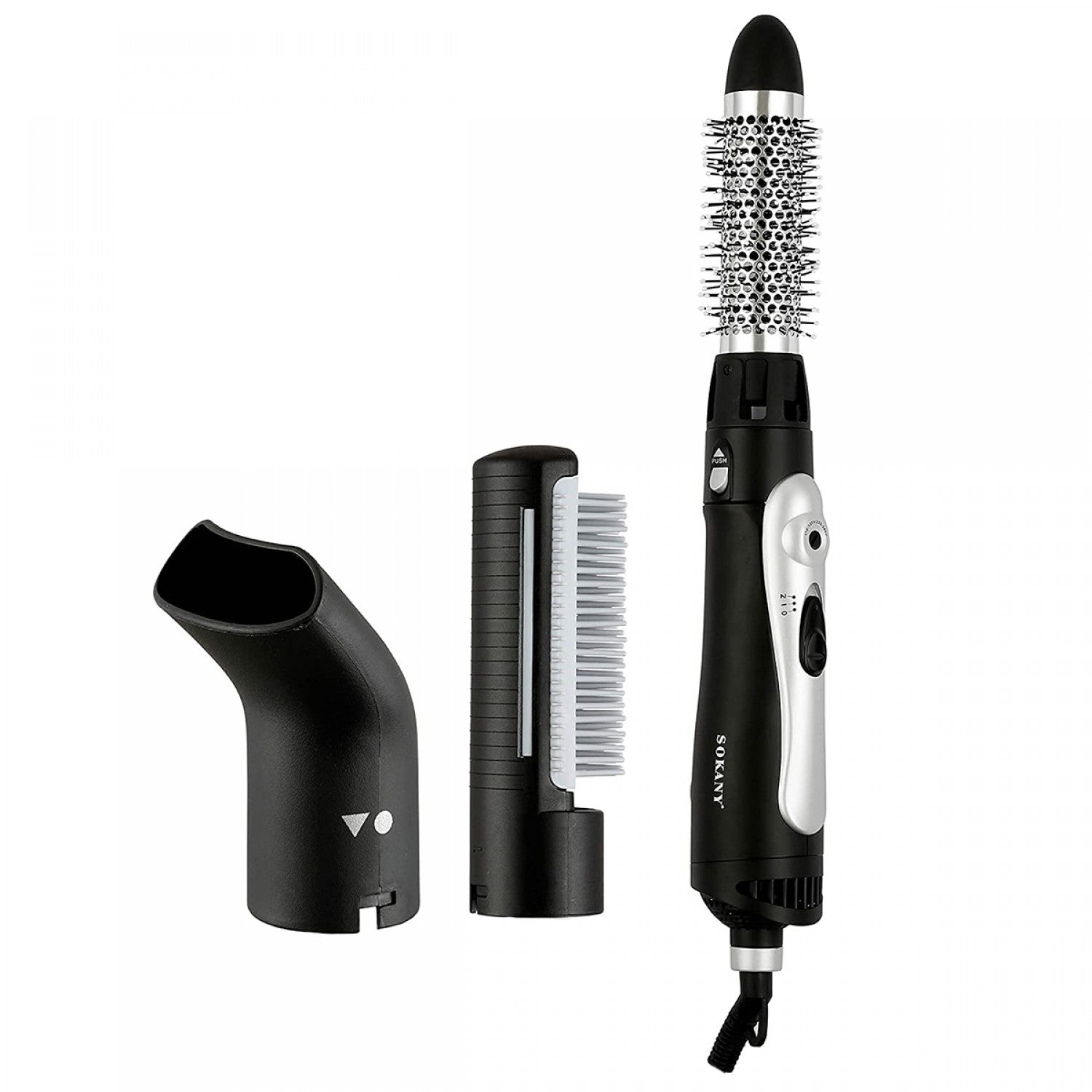 Perie cu aer cald 3 in 1 Sokany - usucă, îndreaptă sau ondulează ❘ CT-512-3