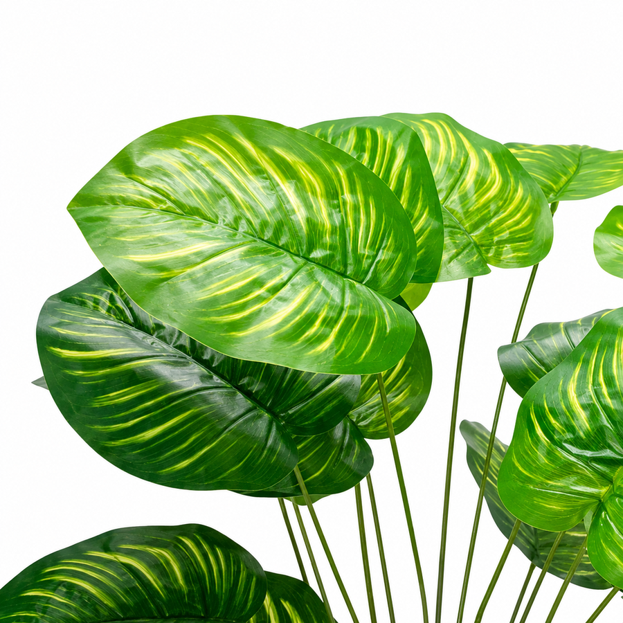 Planta decorativa artificiala, fara ghiveci, tip Calathea , Naimeed D6943, 95 cm, Verde