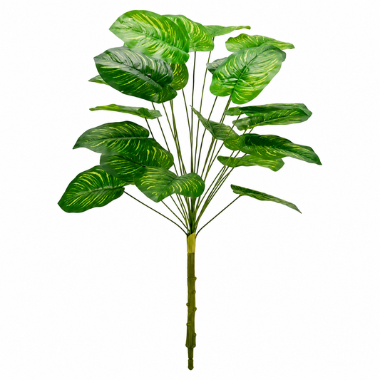 Planta decorativa artificiala, fara ghiveci, tip Calathea , Naimeed D6943, 95 cm, Verde