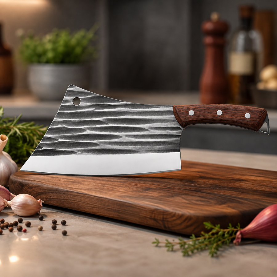 Satâr profesional de măcelărie NAIMEED D7799 | D7800, Lamă din inox și mâner din lemn