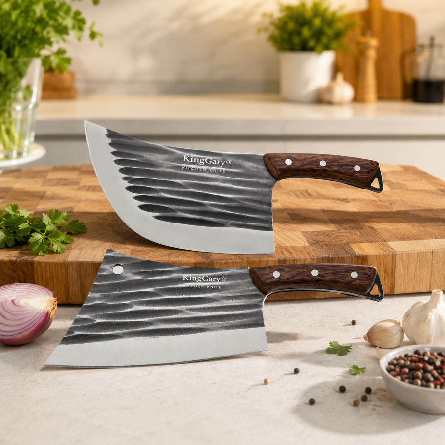 Satâr profesional de măcelărie NAIMEED D7799 | D7800, Lamă din inox și mâner din lemn