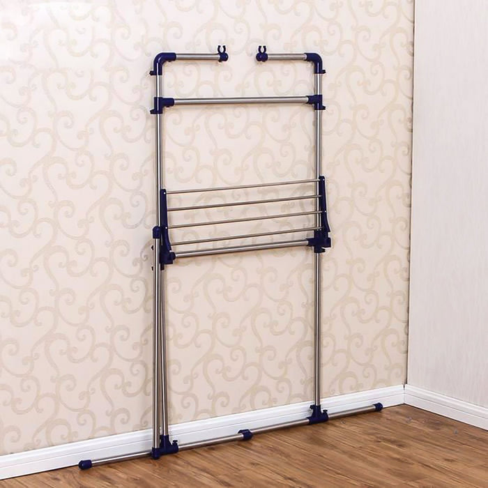 Suport haine, uscator rufe, pliabil, otel inoxidabil, Naimeed D2392, 78x72x147 cm