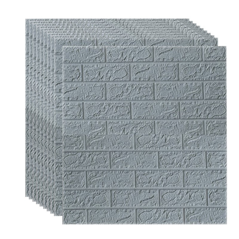 Set 10 x Tapet 3D autoadeziv, model cărămidă, design modern, ușor de curățat, 70 x 77 cm