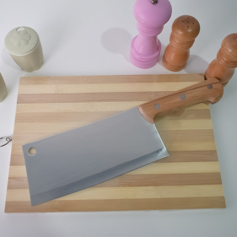 Pachet: Satâr cu mâner din lemn 35.8 cm + Cuțitul bucătarului gama Konedi, oțel inoxidabil, 20 cm, culoare Rosegold/Negru ❘ D3387 + D3365