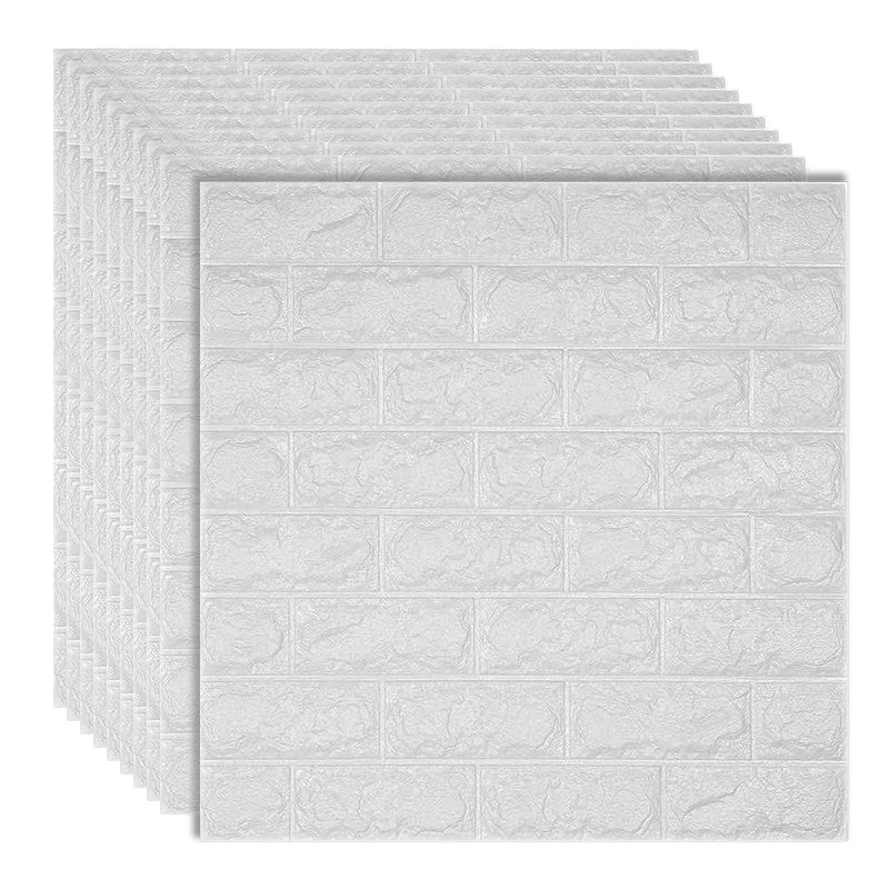 Set 10 x Tapet 3D autoadeziv, model cărămidă, design modern, ușor de curățat, 70 x 77 cm