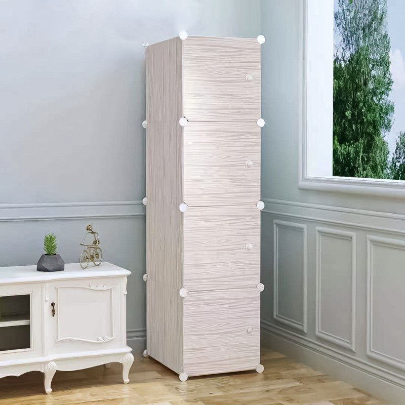 Dulap Modular, 4 Compartimente, 37 x 148 x 37 cm, Crem ❘ D4105