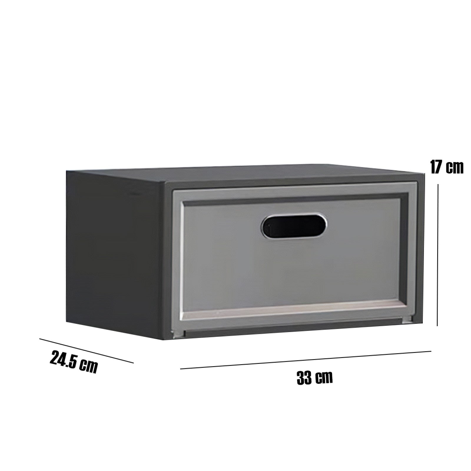 Set 3 cutii pentru depozitare pantofi, polipropilenă, Negru/Albastru/Portocaliu/Galben ❘  D4151