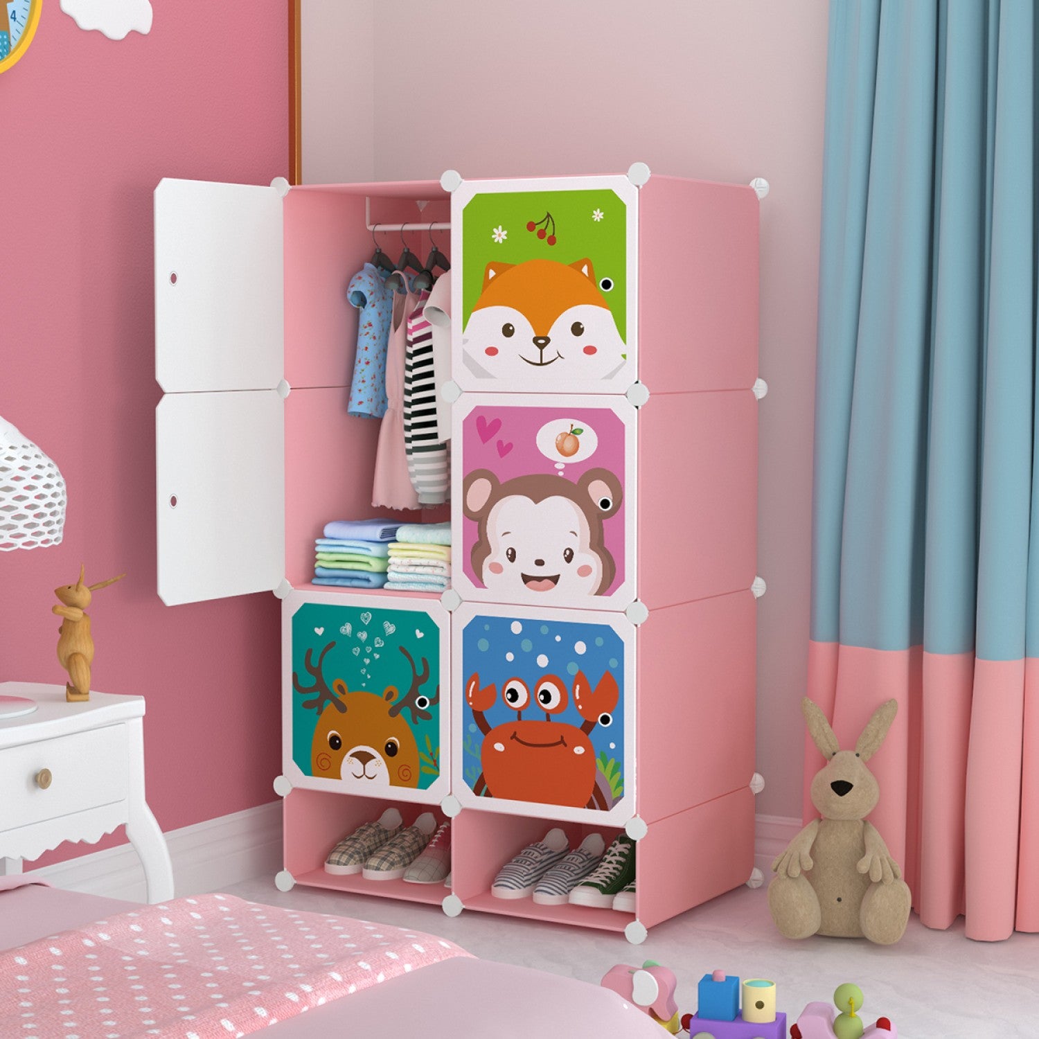 Dulap modular pentru copii – colorat, spațios, adorabil ❘ D4386