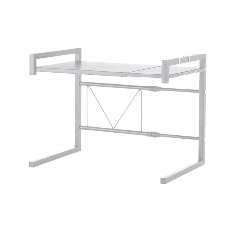 Raft Metalic, Lungime Ajustabilă, 41/60x36x43cm, Alb| D4434