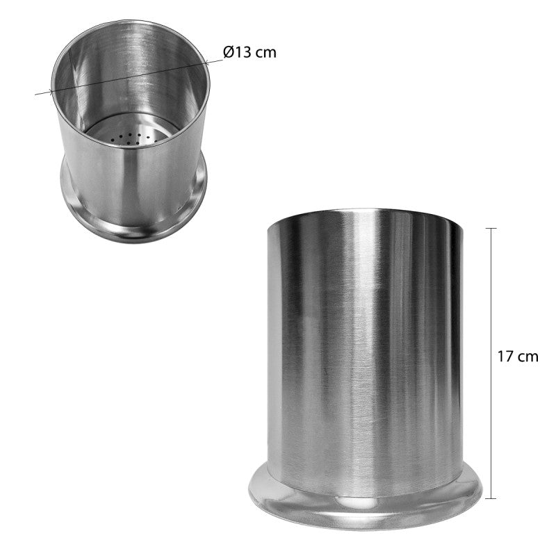 Set: Suport tacâmuri din metal,  Argintiu + Răzătoare multifuncțională, cu 5 lame, Albastru | D4782  + D5130