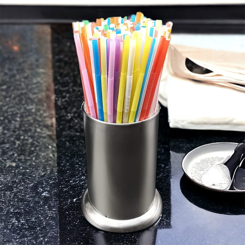 Set: Suport tacâmuri din metal,  Argintiu + Răzătoare multifuncțională, cu 5 lame, Albastru | D4782  + D5130