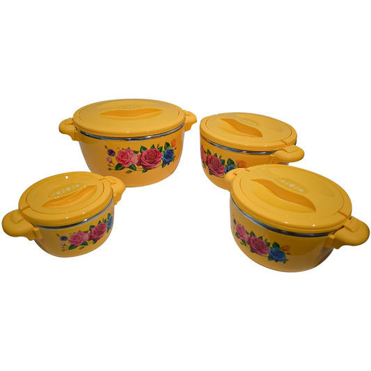 Caserole termice - set 4 piese, cu interior din inox, Naimeed, diverse culori ❘ D4798