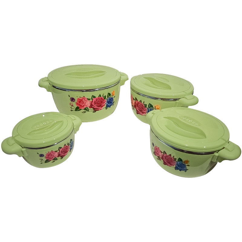 Caserole termice - set 4 piese, cu interior din inox, Naimeed, diverse culori ❘ D4798