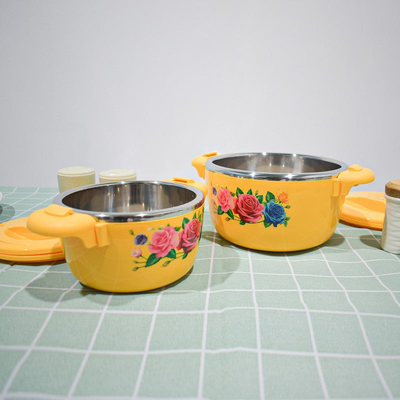 Caserole termice - set 4 piese, cu interior din inox, Naimeed, diverse culori ❘ D4798