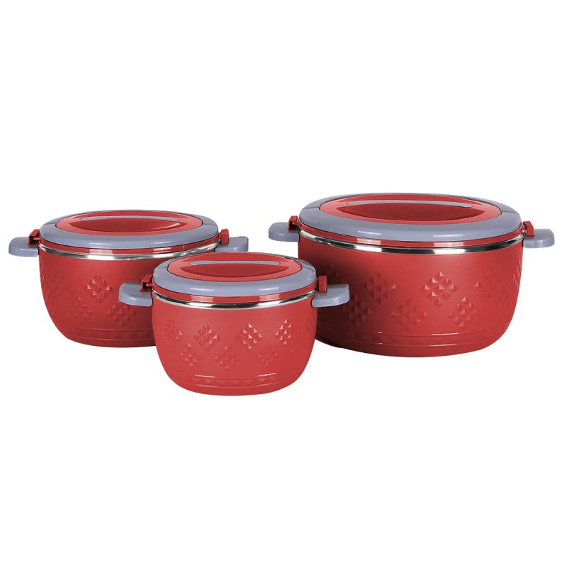 Caserolă termică - set 3 piese, cu interior din inox ❘ D4809-Caserola